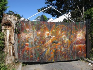 My artist neighbour painted his gate!